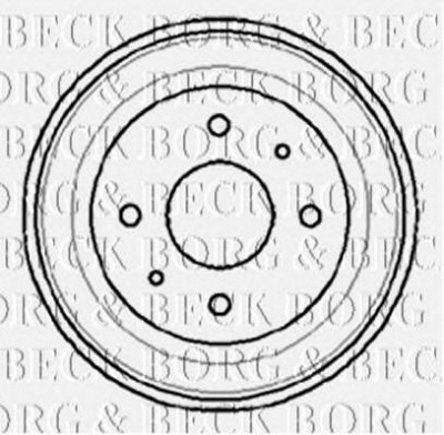BORG & BECK bbr7008 -  Тормозной барабан